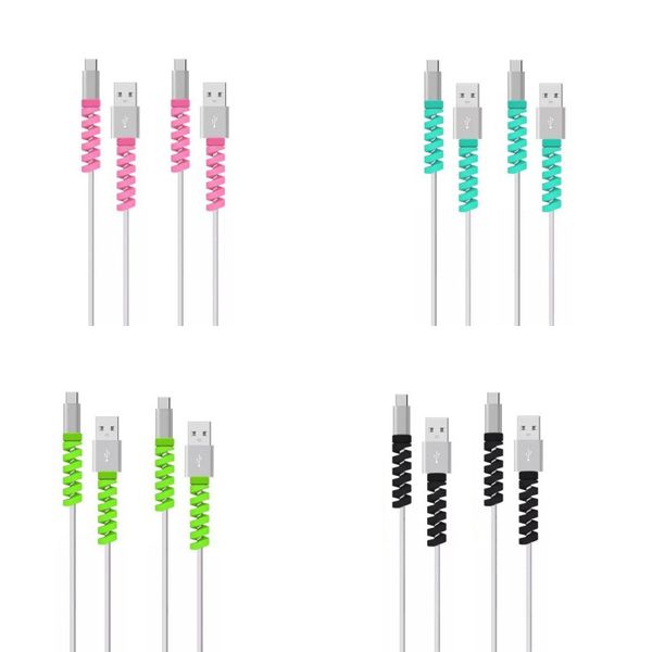 

screw data line smart cover original charging lines anti fracture pure color protective sheath charger cable protector 0 07yj j2