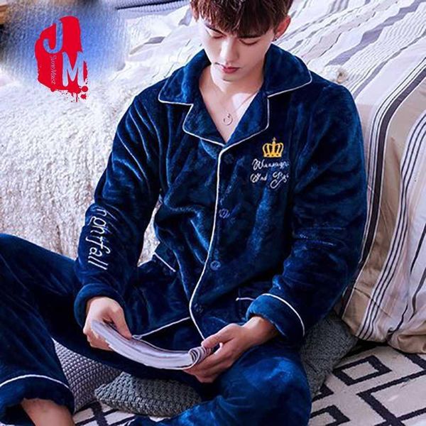 

pajama man coral fleece winter men's sleepwear suit flannel solid casual thick pijama set autumn pyjamas men sleep l xl xxl xxxl1, Black;brown