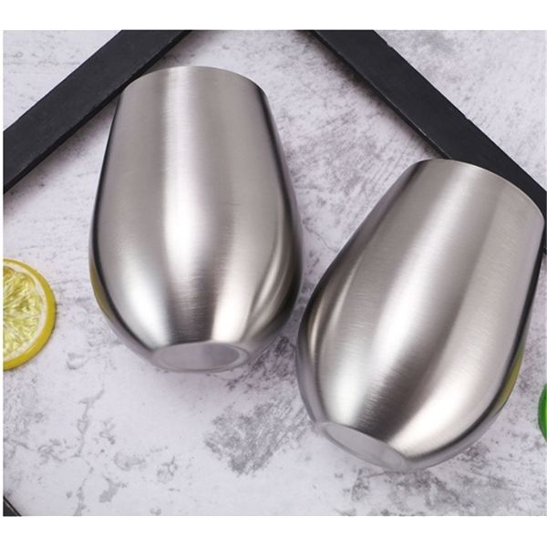 

18oz wine egg tumbler stemlees stainless steel beer cup travel coffee single layer eggshell mug a05