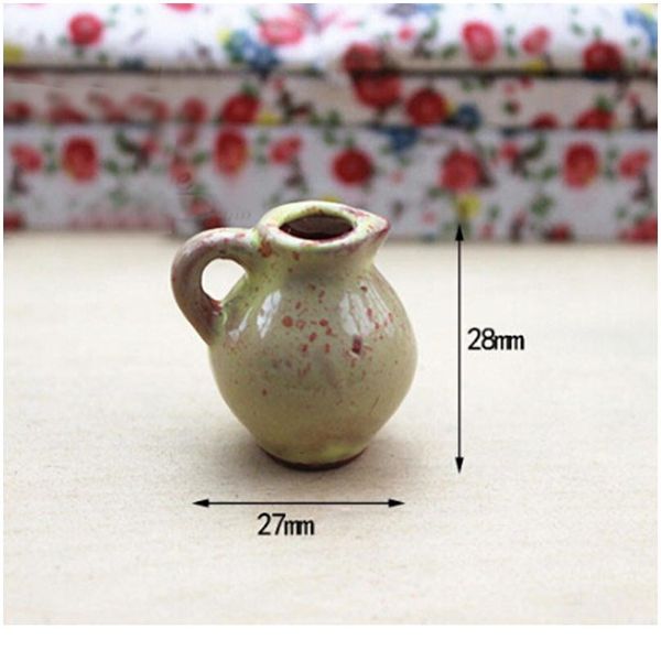

1pcsmini керамическая керамическая гончарная ваза кукла миниатюры 1:12 дом аксессуары декоративные миниатюрные фарфоровые кукольные домии ме