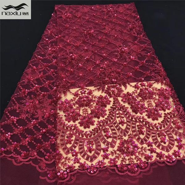 

ribbon madison french nigerian laces fabrics 2021 handmade beaded tulle african lace fabric for wedding dress, Pink;blue