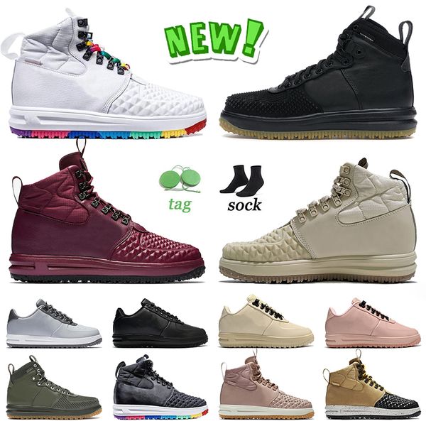 

designer lunar 1 duckboots running shoes mens women white multi black gum burgundy linen wolf grey summit pink platform designer lf1 duck bo