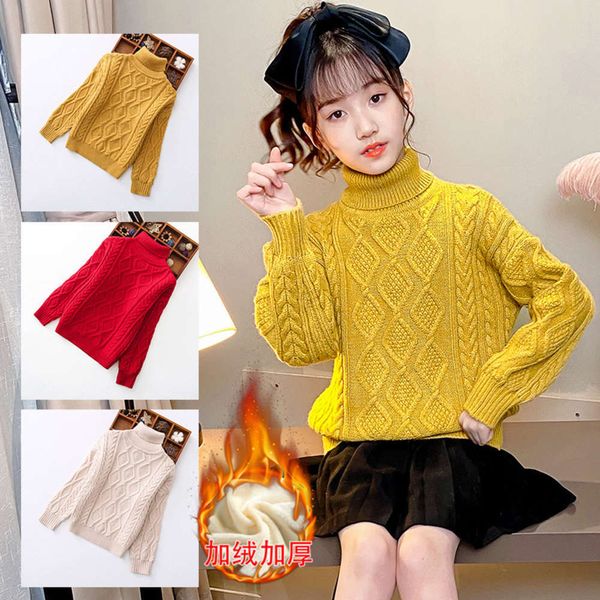 

pullover autumn winter 2020 new sweater korean plush thickened big girls' knitted bottomcoat, Blue