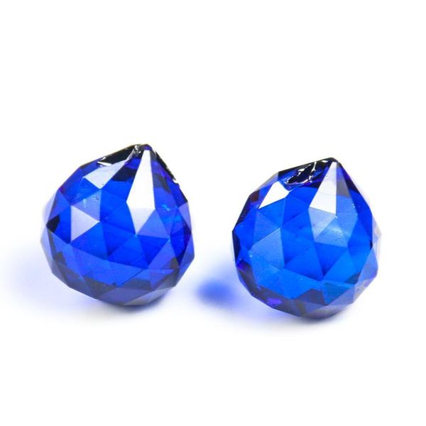 

5pcs 30mm blue color crystal suncatcher chandelier pendant faceted balls prism rainbow maker for home wedding decoration h qyljre