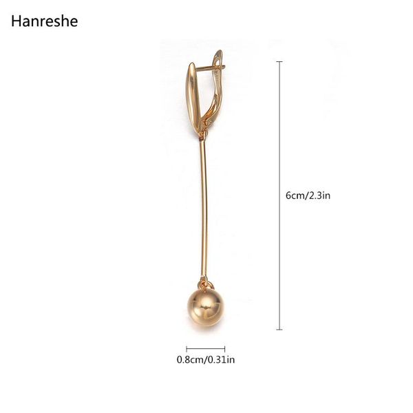 

dangle & chandelier hanreshe round drop earrings punk jewelry party long chain earring small copper pendant romantic women gift, Silver