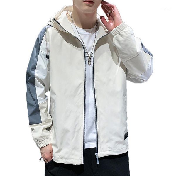 

men's lightweight windbreaker winter jacket1, Tan;black