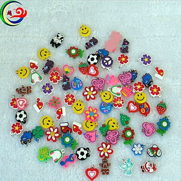 

iron rainbow with pvc soft ring bracelet rubber band pendant 1fdl4