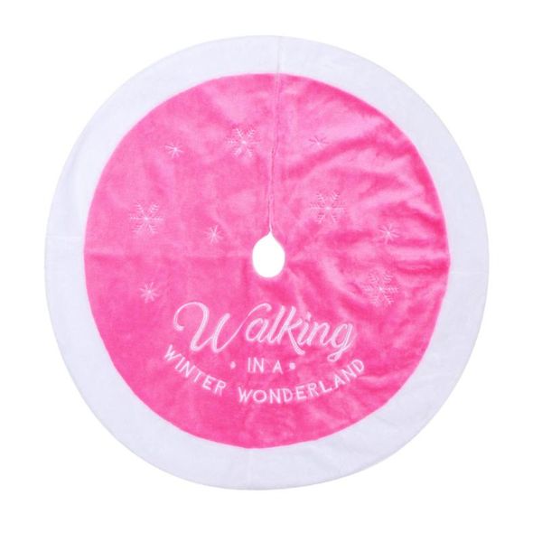 

christmas decorations 90cm tree plush skirt round shape letter printing base decoration apron wrap decorative