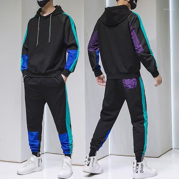 

men's tracksuits men sportswear suit 2021 mens teens preppy style casual jogger tracksuit sweatshirts male slim hoodies+pants student s, Gray