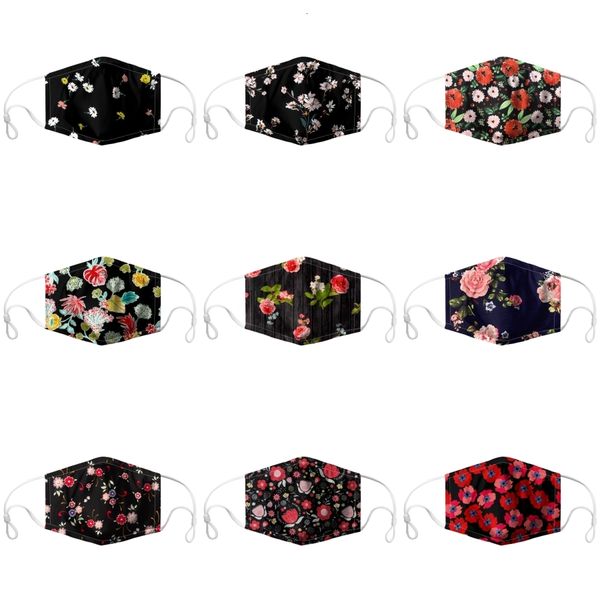 

breathable foldable floral anti print dust mouth washable reusable sunscreen masks face mask without designer mask#543#8