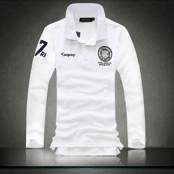 

2020 autumn male polo sleeve, england thin fashion long sleeve itjf, White;black