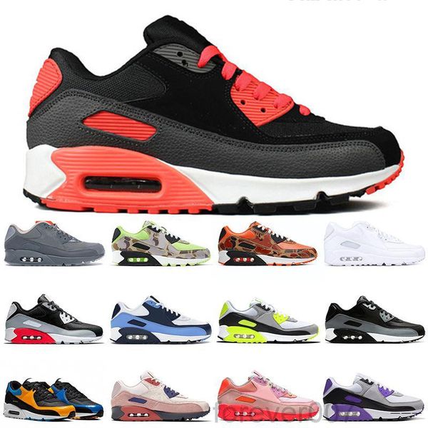 

2020 new 90 mens womens casual shoes camo cool grey triple white black red 90s mens trainers cushion surface sports sneakers size 36-45 hkkg