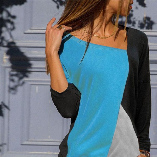 

38 autumn long sleeve blouse women 2021 casual skew collar patchwork shirt slim office lady blouses basic tee blusas 2xl, White