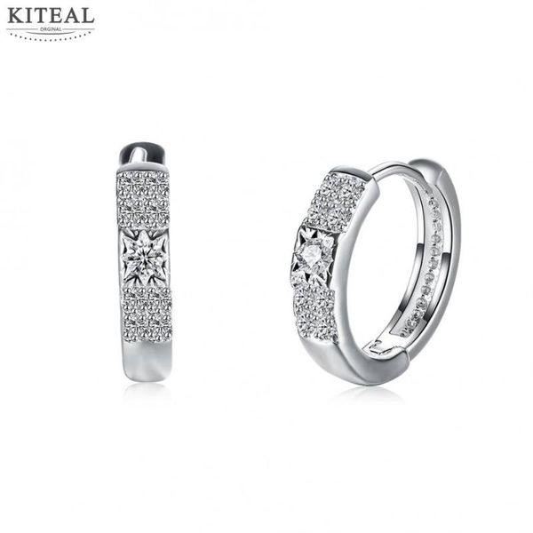 

new silver plated earings zircon small circle hoop earrings oorbellen gift for her, Golden;silver