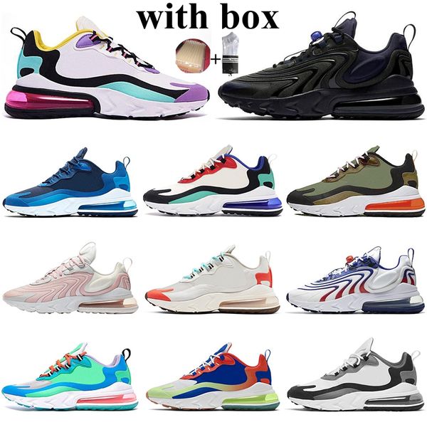 

with box 2021 men react running shoes multi gum bauhuas black sapphire dream capsule light beige chalk outdoor mens trainers sports sneakers, White;red