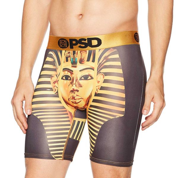 

psd boxes random styles psd underwear men boxers breif pattern sports hip hop rock excise underwear in stock, Black;white