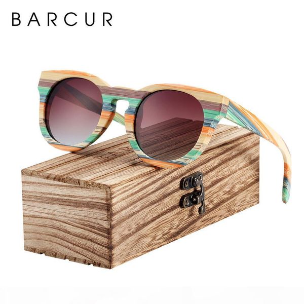 

barcur sun lunette polarized glasses de sunglasses eyewear sports soleil gradient round original homme ksdxn