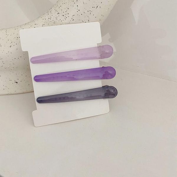 

aomu 3pcs/set korea candy color hairpinstransparent gradient hairdressing salon hair clips make up styling accessories sqcexd, Golden;white