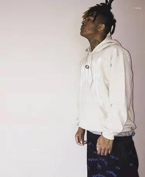 

mens hoodies revenge white hoodie pullover hooded sweater xxxtentacion high street fashion loose sweatshirt11, Black