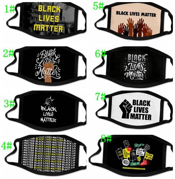 

black print lives 3d matter fashion face mask washable reusable fabric cover floyd blm mouth masks ljjk2422