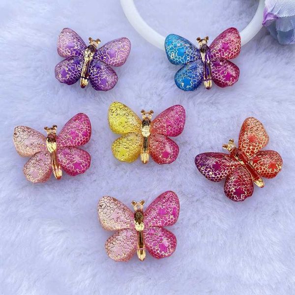 

decorative objects & figurines 10pcs acrylic lovely mixed butterfly with a hole flatback cabochon scrapbook kawaii diy embellishments access