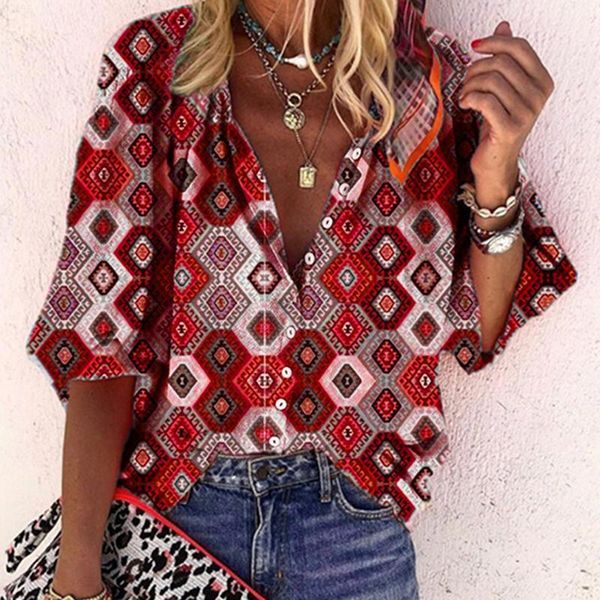 

men's casual shirts women hawaiian style turn down collar long sleeve v-neck office shirt leisure blouse plus size button blusas1, White;black