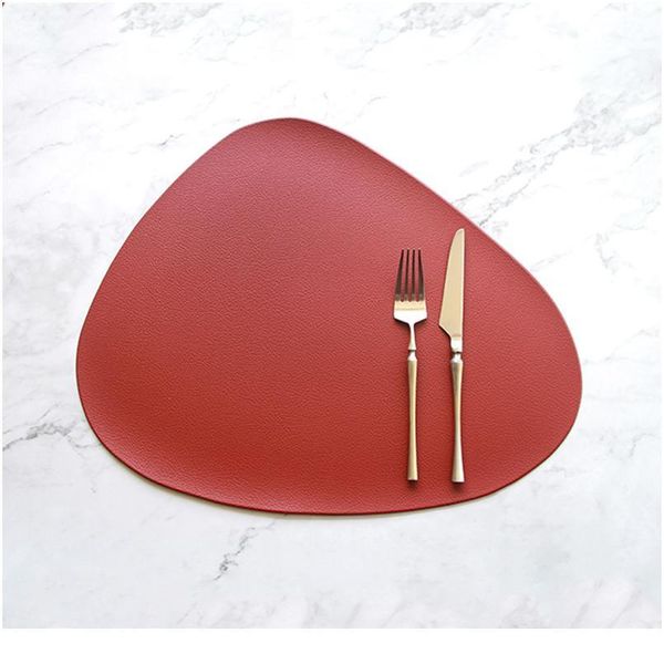 

2/3/4pcs place mat tableware pad placemat table mat heat insulation pu leather placemats bowl coaster kitchen sqcvkq