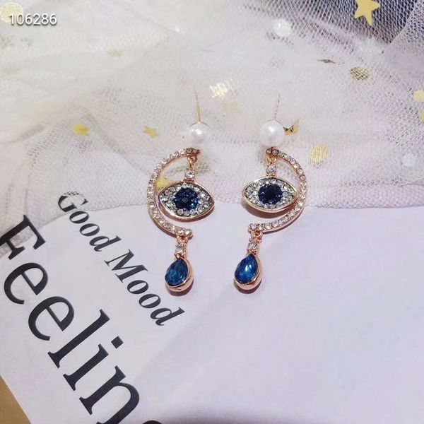 

lockets evil eye necklace europe and america fringed clavicle chain devil earrings earrings devil eye series, Silver