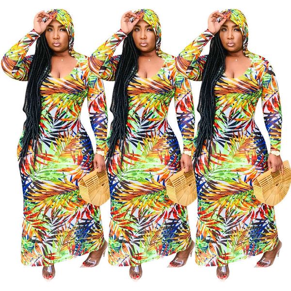 

q646 women's digital printed bohemian long sleeve dress, Black;gray