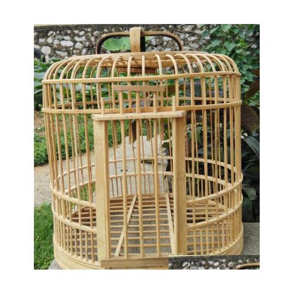 

bamboo birdcage starling thrush cage health birds cage 32cm to send a full qylaji new_dhbest