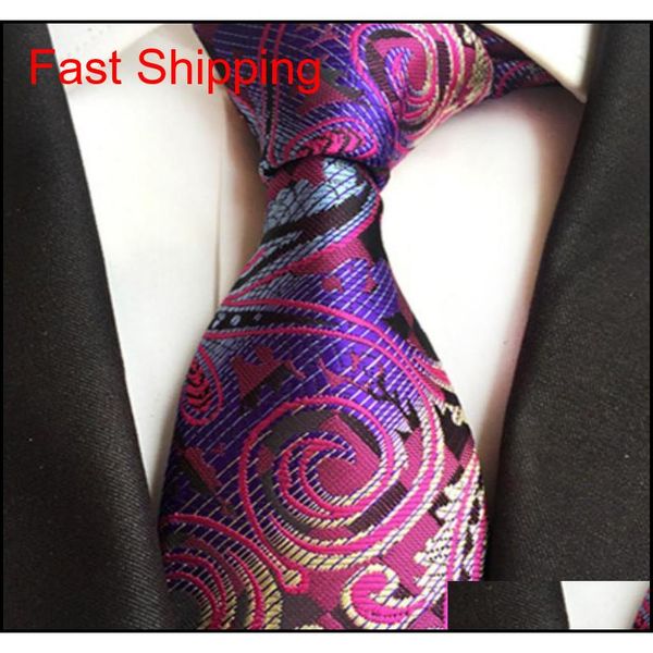 

fashion classic men ties paisley retro british gentleman jacquard necktie handmade wedding ties suit formal sil qylyuf dh_seller2010, Black;blue