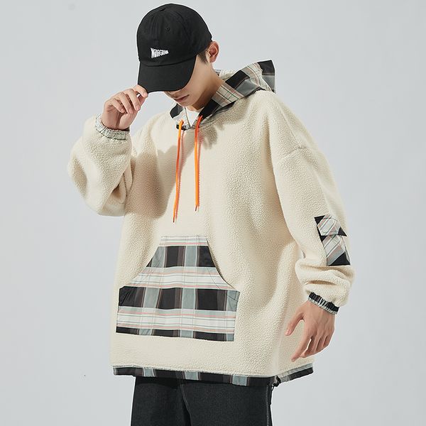 

2021 spring autumn skateboard casual new men's hip hop hoodies sweatshirts streetwear one piece brand black white fashion clothe d6j5