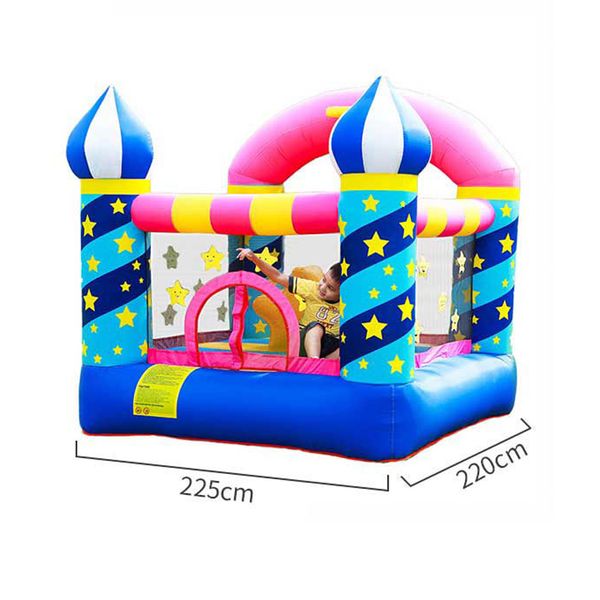

star inflatable bouncer indoor home small trampoline kids outdoor playground naughty castle with basketball hoop summer party stars castle