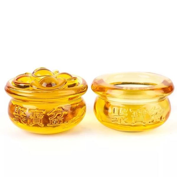 

decorative objects & figurines crystal cornucopia shoe-shaped gold ingot paperweight glass craft home decoration arts&collection fengshui fu