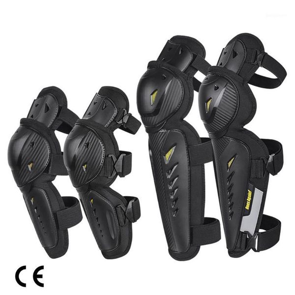 

motorcycle elbow & knee pads set knee protector moto motocross protective gear guards suit kneepad ce en1621-11