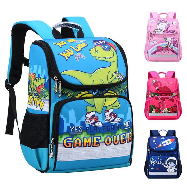 

animal printing school bags children unicorn backpacks for girls boys 3d dinosaur bag kindergarten kids flamingo school backpack y200706