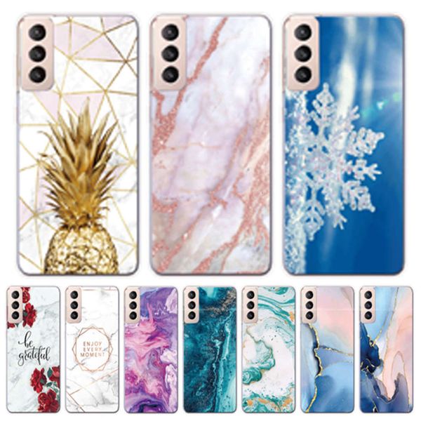 

samsung galaxy s21 plus 5g silicone sheath, galaxy s21 plus 6.7 "s21plus transparent soft marble tpu back cover