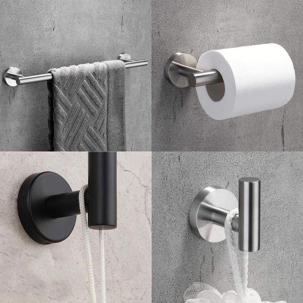 

bath accessory set 30cm modern style anti rust bathroom hardware sets matte black stainless steel wall mounted towel bar toilet paper holder