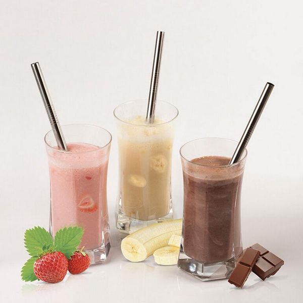 

drinking straws 4pcs stainless steel bar party metal straw bend kitchen accessories1