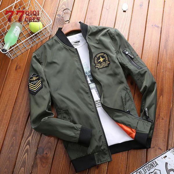 

jacket men 2020 spring autumn fashion stand collar embroidery baseball bomber jackets and coats plus size m-4xl1, Black;brown