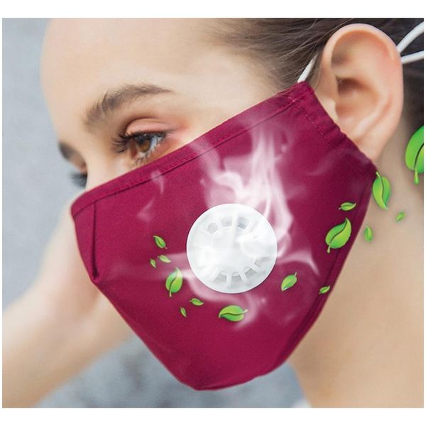 

fashion cotton face mask breathable breathing valve protective mask dust-proof smoke proof washable reusable cycli bbyebx lg2010