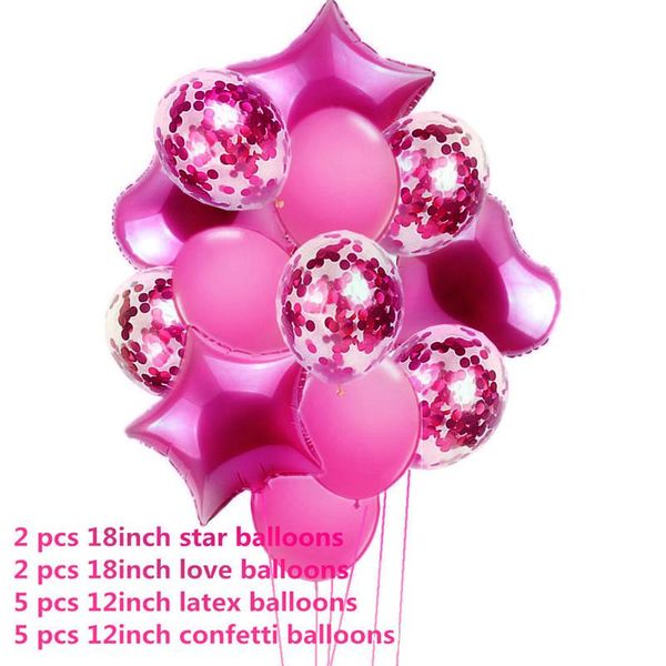 

14pcs 12inch металлические цвета латексные шары конфетти воздушные шары надувные бал для свадьбы день рождения balloon supplies jllwnz mxyar