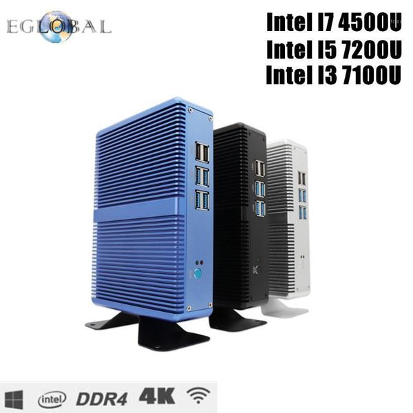

on fanless mini pc windows 10 pro intel 7200u i3 7100u 4500u ddr4/ddr3 barebone computer 4k htpc wifi vga1
