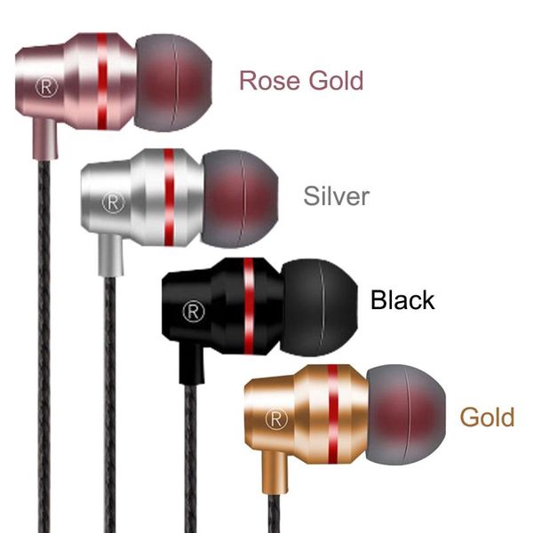 

latest in-ear earphones computer bass mobile phone universal metal wire ic earplugs