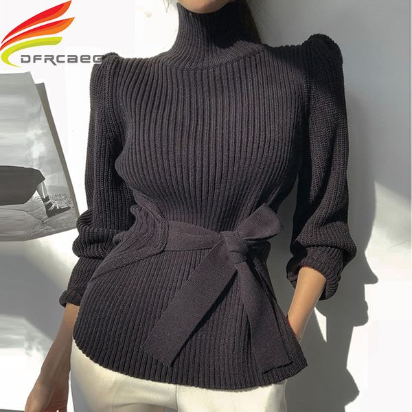 

2019 autumn winter women pullovers and sweaters knitted elasticity casual jumper fashion turtleneck warm female sweaters c1120, White;black