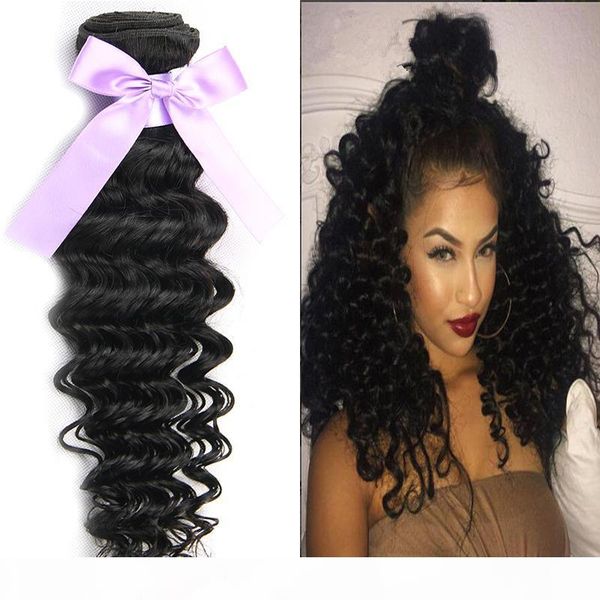 

brazilian virgin hair deep wave human har wefts natural black 100g pcs 100% unprocessed brazilian deep wave human hair extensions brazilian