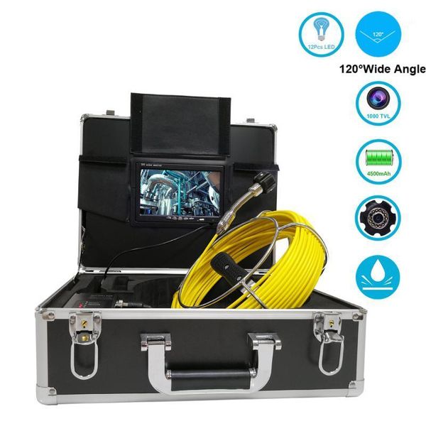 

cameras waterproof industrial sewer inspection pipe internal blockage cleaner endoscope with 7inch 20m cable drain video camera1