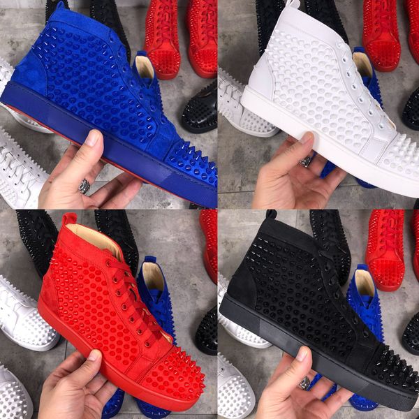 

мужчины повседневная обувь red bottom high cut orlato man flat мода кроссовки черный и белый nicograf печататься лакированной кожи класса лю, Black