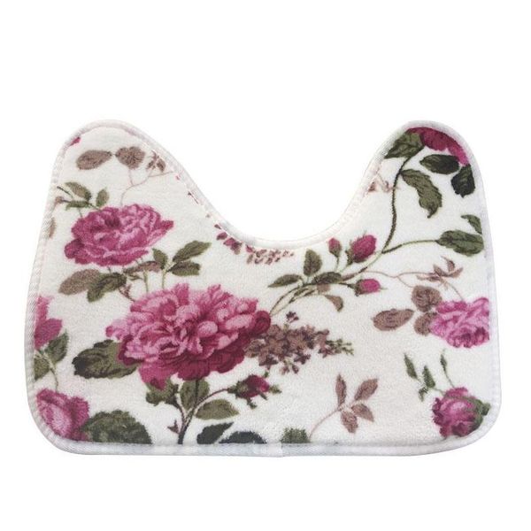 

mat u shape toilet seat pad non-slip bathroom carpet bath mat flannel rugs wc mat door rug 36*43 carpet for qylajj garden2010