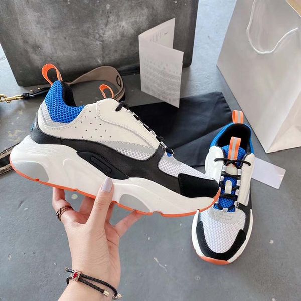 

fashion quality real leather handmade multicolor gradient technical fabric sneakers men women casual shoes 012 dr270 05, Black